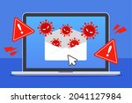 computer viruses spread out... | Shutterstock .eps vector #2041127984