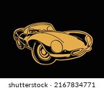 classic car in gold ink on... | Shutterstock .eps vector #2167834771