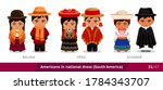 bolivia  peru  ecuador. men and ... | Shutterstock .eps vector #1784343707