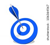concept or conceptual blue dart ... | Shutterstock . vector #106364567