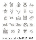 Vector Holland Flat Icons Set