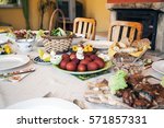 Typical Easter  village table in a Polish family