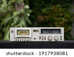 Small photo of Bogor, West Java, Indonesia - February 14, 2021: Vintage Technics RS-M205 metal stereo cassette deck dolby system made in Japan. It was first sold in 1981 but discontinued two years later in 1983.
