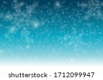 winter snowfall and snowflakes... | Shutterstock .eps vector #1712099947