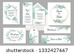 set wedding invitation vintage... | Shutterstock .eps vector #1332427667