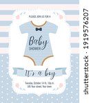baby shower card. it's a boy.... | Shutterstock .eps vector #1919576207