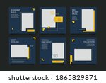 6 editable square banner layout ... | Shutterstock .eps vector #1865829871