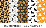 halloween pattern background... | Shutterstock .eps vector #1827639167