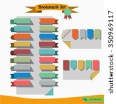 set of flat ribbons bookmark. | Shutterstock .eps vector #350969117