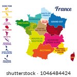 Colorful Map Of France With...