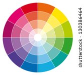 Color wheel. Vector illustration guide.