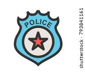 police badge icon | Shutterstock .eps vector #793841161