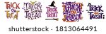 the lettering of trick or treat ... | Shutterstock .eps vector #1813064491