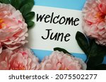 Welcome June Typography Text...