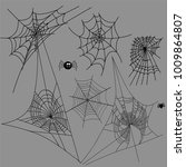 cobweb set spider web halloween ... | Shutterstock .eps vector #1009864807
