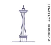 Seattle city. Vector illustration.	Vector illustration in line art style	


