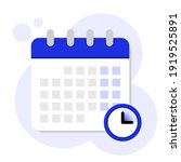 vector calendar icon flat... | Shutterstock .eps vector #1919525891