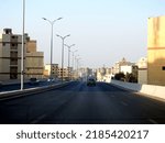Small photo of Cairo, Egypt, July 31 2022: Shinzo Abe axis patrol highway in Egypt, the traffic highway is named on former Japanese prime minister, selective focus of Shenzo Abe road in Egypt