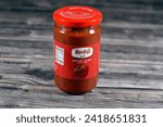 Small photo of Cairo, Egypt, January 27 2024: Nardino Food tomato puree, tomatoes paste, a thick liquid made by cooking and straining tomatoes, tomato puree has a thicker consistency and a deeper flavor than sauce