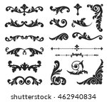 ornate scroll and decorative... | Shutterstock .eps vector #462940834