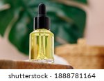 bottle of yellow cosmetic oil... | Shutterstock . vector #1888781164