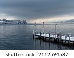 Scenic view of lake of zurich...