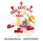 isolated 3d rendered gift on... | Shutterstock . vector #163910681