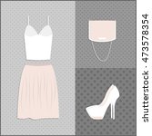 clothing set. vector... | Shutterstock .eps vector #473578354