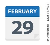 february 29   calendar icon  ... | Shutterstock .eps vector #1235747437