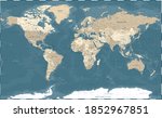world map vintage political   ... | Shutterstock . vector #1852967851