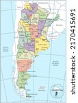 map of argentina   highly... | Shutterstock .eps vector #2170415691