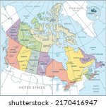 map of canada   highly detailed ... | Shutterstock .eps vector #2170416947