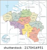 map of belgium   highly... | Shutterstock .eps vector #2170416951