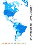 north and south america   map... | Shutterstock .eps vector #296060054