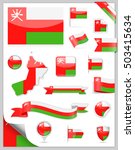 oman flag set   vector... | Shutterstock .eps vector #503415634