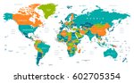 world map | Shutterstock .eps vector #602705354