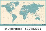 world map vector vintage. high... | Shutterstock .eps vector #672483331