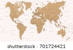 world map vintage vector.... | Shutterstock .eps vector #701724421