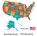 united states   map and flag... | Shutterstock .eps vector #737461651