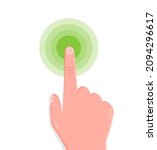 touch icon concept. push or... | Shutterstock .eps vector #2094296617