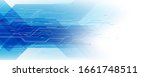 abstract blue technology... | Shutterstock .eps vector #1661748511