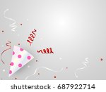 exploding party popper with... | Shutterstock .eps vector #687922714