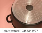 Small photo of Stockpot - Bottom texture of cooking pot. designation of types of cooking stoves to be used