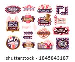 vintage circus labels  sign... | Shutterstock .eps vector #1845843187