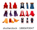 realistic magic red cape of... | Shutterstock .eps vector #1880693047