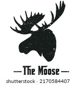 Moose  Wild Deer.isolated Black ...