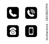 pack of phone icon symbol... | Shutterstock .eps vector #1822802594