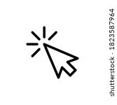 cursor icon symbol vector on... | Shutterstock .eps vector #1823587964