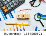 CPC concept on paper charts and reports.
