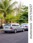 Small photo of Surakarta Indonesia November 12 2023 Mercedes-Benz C 230 W203 station wagon in Mercedes-Benz national jamboree 2023 parking lot